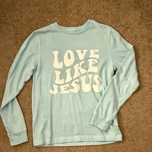 Love Like Jesus Long Sleeve Shirt - Light Blue